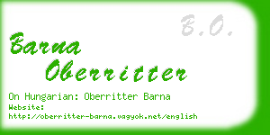 barna oberritter business card